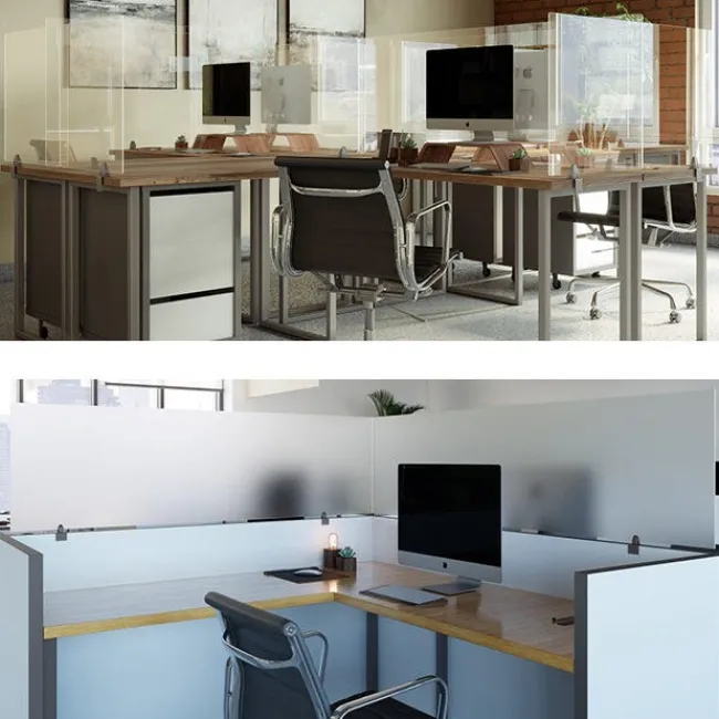 Obex Acrylic Desk Mount & Panel Extenders by^ Study Carrels