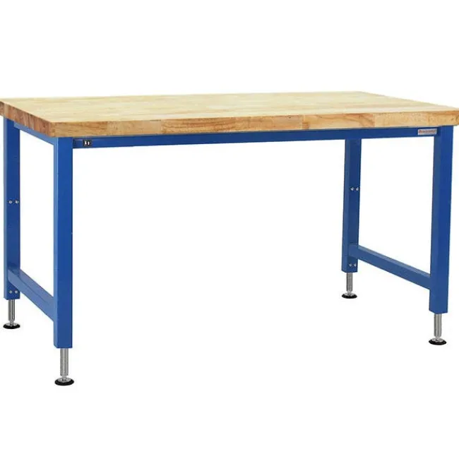 BenchPro Adams Butcher Block Top Electric Height Adjustable Workbench^ Makerspace & Shop