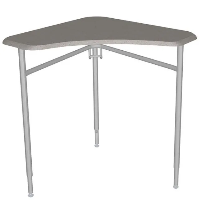 Columbia Adjustable Hard Plastic Tri-Cornered Desks^ Collaborative Desks|Open Front School Desks