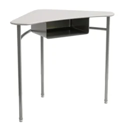 Columbia Adjustable Hard Plastic Tri-Cornered Desks^ Collaborative Desks|Open Front School Desks