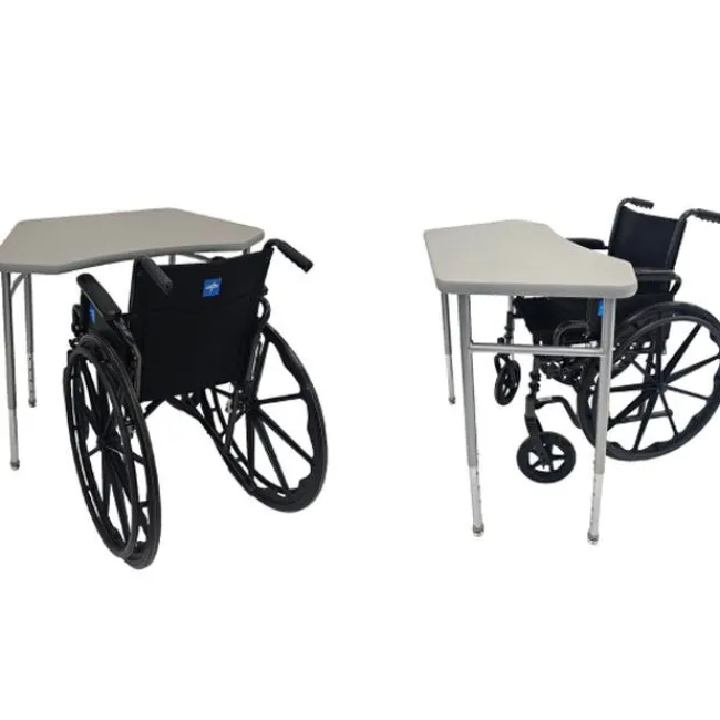 Columbia Adjustable-Height ADA-Compliant Octagon Student Desk with Laminate Top - 27"-34"H^ Ada & Wheelchair Desks