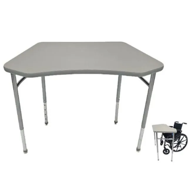 Columbia Adjustable-Height ADA-Compliant Octagon Student Desk with Laminate Top - 27"-34"H^ Ada & Wheelchair Desks