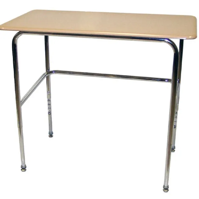 Columbia Adjustable-Height ADA-Compliant Student Desk with Hard Plastic Top - 27"-34"H^ Ada & Wheelchair Desks