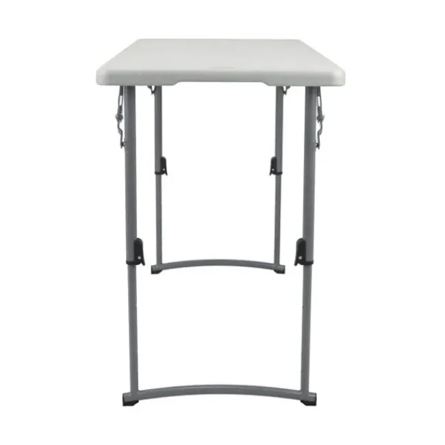 National Public Seating Adjustable Height Fold In Half Plastic Folding Table - 24"D x 48"L x 22"-35"H^ Folding