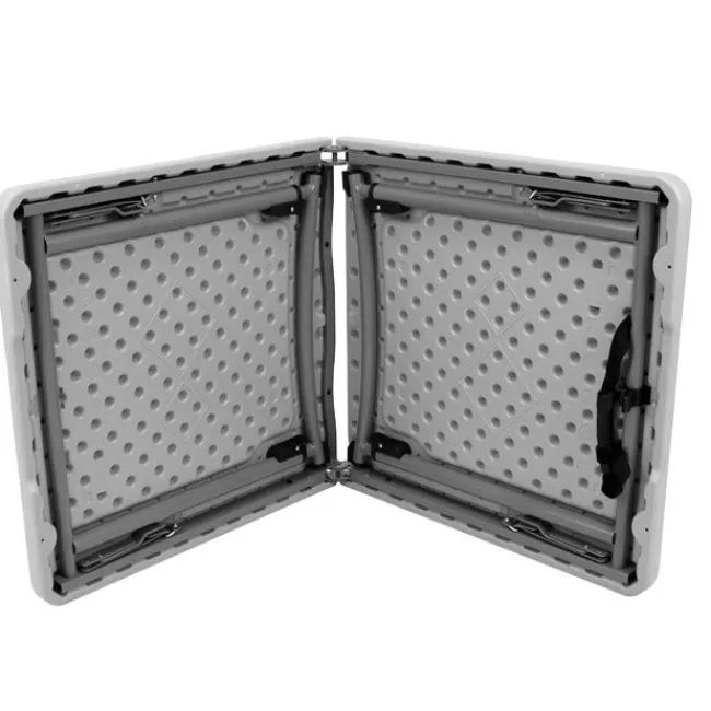 National Public Seating Adjustable Height Fold In Half Plastic Folding Table - 24"D x 48"L x 22"-35"H^ Folding