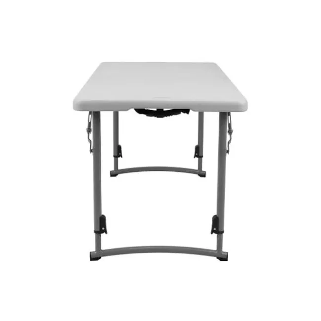 National Public Seating Adjustable Height Fold In Half Plastic Folding Table - 24"D x 48"L x 22"-35"H^ Folding