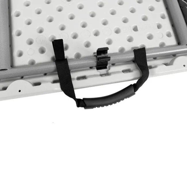 National Public Seating Adjustable Height Fold In Half Plastic Folding Table - 24"D x 48"L x 22"-35"H^ Folding
