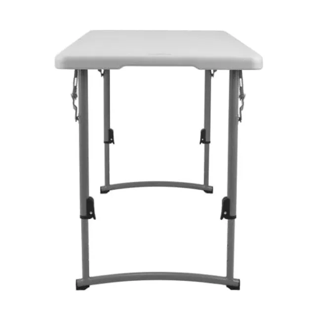 National Public Seating Adjustable Height Fold In Half Plastic Folding Table - 24"D x 48"L x 22"-35"H^ Folding