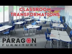 Paragon A&D Student Desks (24" x 60" Rectangle) with 4 Ready Stack Chairs (18" H)^ Activity Tables & Chairs|Activity Table & Chair Packages