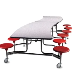 BioFit Afton Series Cafeteria Tables w/12 Round Stools^ Cafeteria|Cafeteria Tables