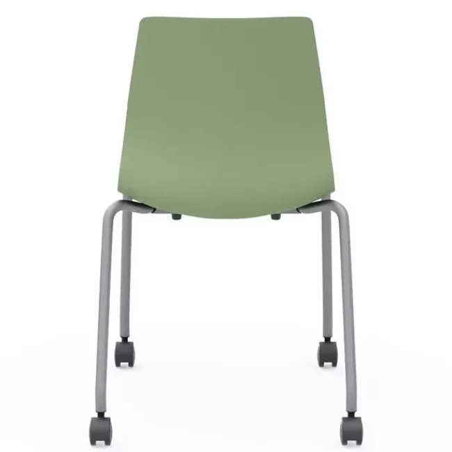 Smith System Agree Mobile Stack Chair - 18"H^ Plastic Stacking Chairs|Computer Chairs