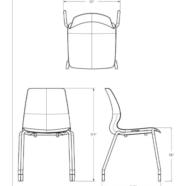 Smith System Agree Stack Chair - 18"H^ Plastic Stacking Chairs