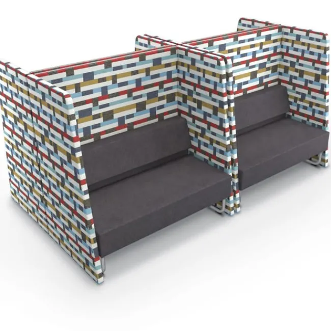 Mooreco Akt High Back Loveseat Soft Seating Privacy Package^ Reception & Waiting Room|Soft Seating