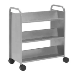 Smith System All Welded Buffalo Booktruck w/ 6 Slanted Shelves^ Book Carts