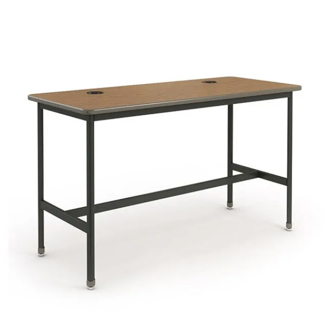 Paragon All Welded Chargebar Powered Standing Height Tables^ Computer Lab