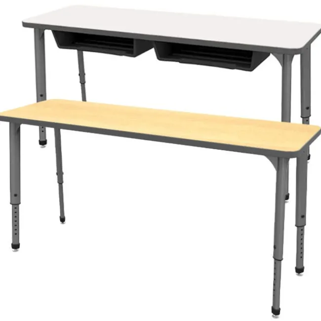 Marco Group Apex Series Two Student Desk^ Open Front School Desks|Two Student Desks