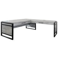 OfficeSource Artisan Collection L-Shaped Executive Office Desk with Bookcase^ Office Suites