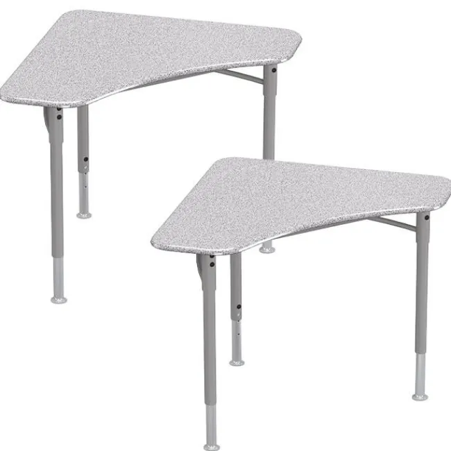 Mooreco Astute Flex Boomerang Hard Plastic Collaborative Student Desks, 2-Pack^ Collaborative Desks|Open Front School Desks
