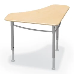 Mooreco Astute Flex Boomerang Hard Plastic Collaborative Student Desks, 2-Pack^ Collaborative Desks|Open Front School Desks