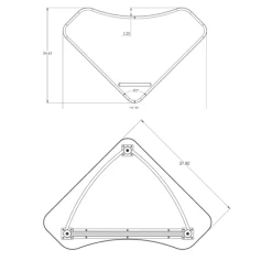 Mooreco Astute Flex Boomerang Hard Plastic Collaborative Student Desks, 2-Pack^ Collaborative Desks|Open Front School Desks