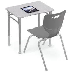 Mooreco Astute Flex Rectangle Hard Plastic Student Desk 2-Pack^ Open Front School Desks
