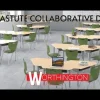 Mooreco Astute Monroe Hard Plastic Collaborative 2-Pack Student Desks^ Collaborative Desks|Open Front School Desks