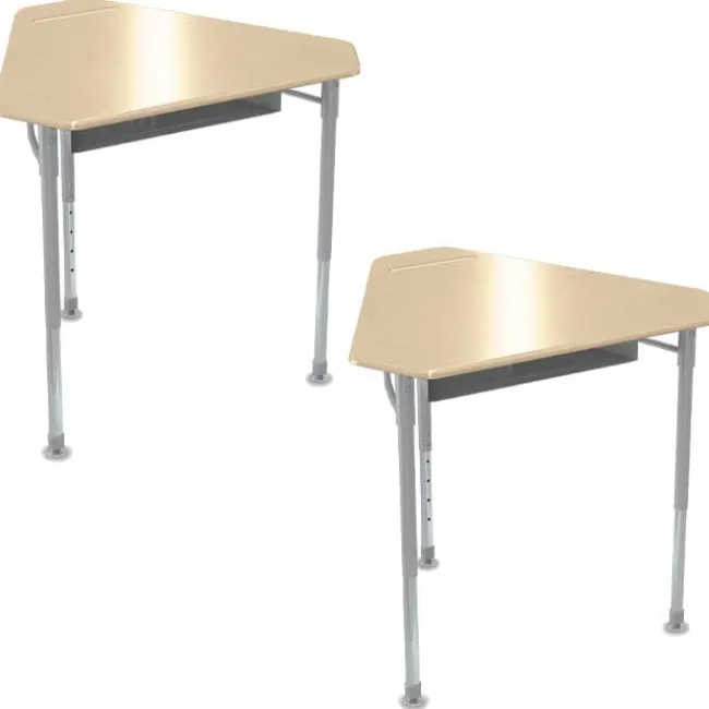 Mooreco Astute Monroe Hard Plastic Collaborative 2-Pack Student Desks^ Collaborative Desks|Open Front School Desks