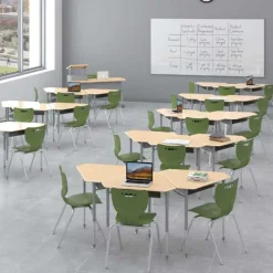 Mooreco Astute Monroe Hard Plastic Collaborative 2-Pack Student Desks^ Collaborative Desks|Open Front School Desks