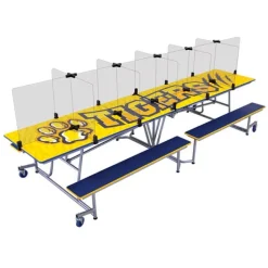 AmTab Attached Acrylic Polycarbonate Table Shields^ Cafeteria|Cafeteria Tables