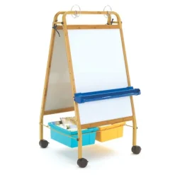 Copernicus Bamboo Early Learning Station w/ Vibrant Tub Combo^ Mobile Reversible Boards