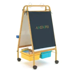 Copernicus Bamboo Early Learning Station w/ Vibrant Tub Combo^ Mobile Reversible Boards