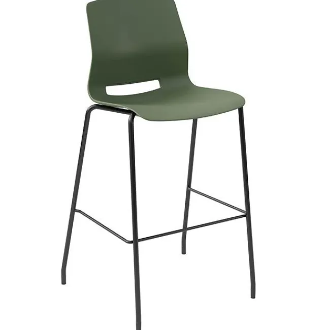 KFI Seating Bar Height Cafe Table with Six Lola Stools - 36'' X 72'' Rectangle^ Cafe Table & Chair Sets|Cafe Tables