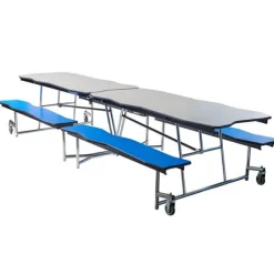 National Public Seating Bedrock Mobile Bench Tables^ Cafeteria|Cafeteria Tables