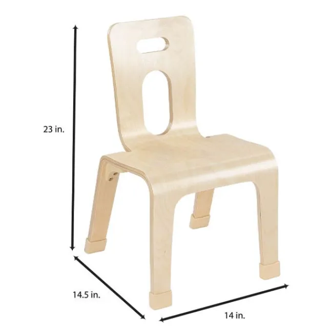Wood Designs Bentwood Chair Set of 2 (12'' H - Pre - K)^Kids Wooden Chairs|Kids Chairs