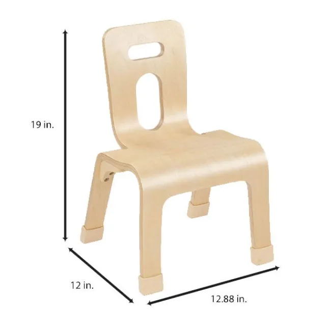 Wood Designs Bentwood Chair Set of 2 (10'' H - Pre - K)^Kids Wooden Chairs|Kids Chairs