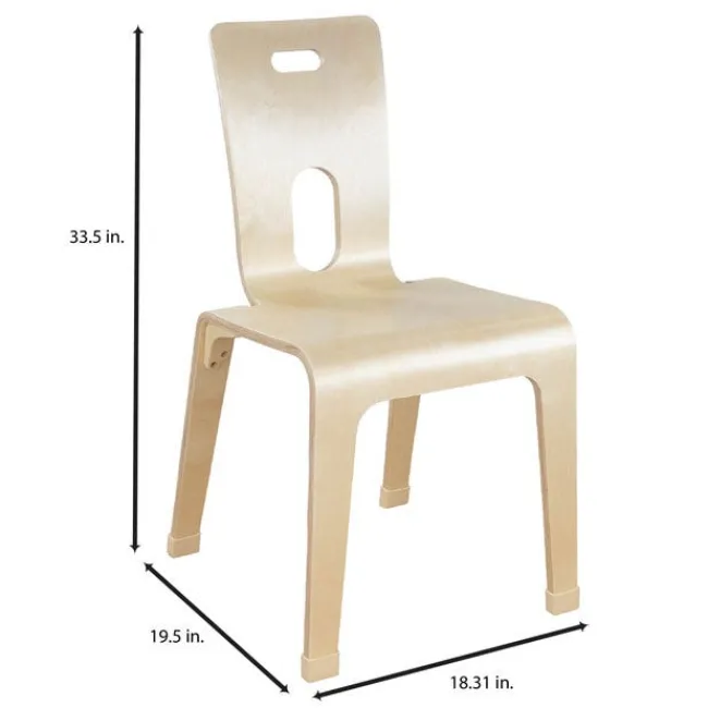 Wood Designs Bentwood Chair Set of 2 (18'' H - 5th-Adult)^Kids Wooden Chairs|Kids Chairs
