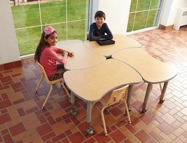 Jonti-Craft Berries Collaborative Bowtie Table^ Collaborative Desks|Open Front School Desks