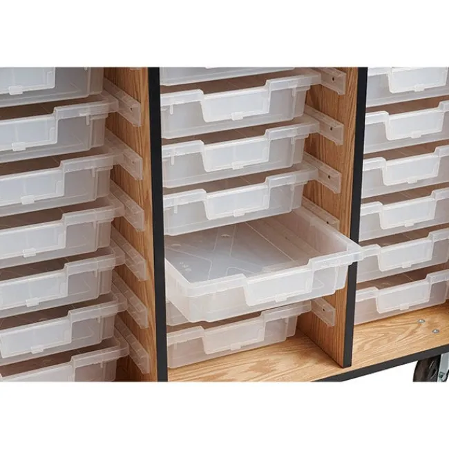 National Public Seating Bin Storage Mobile Science Cabinet with Chem-Res Top (48" x 28")^ Lab Storage|Science Storage