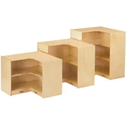 Jonti-Craft Birch Mobile Corner Storage Units^ Bookcases