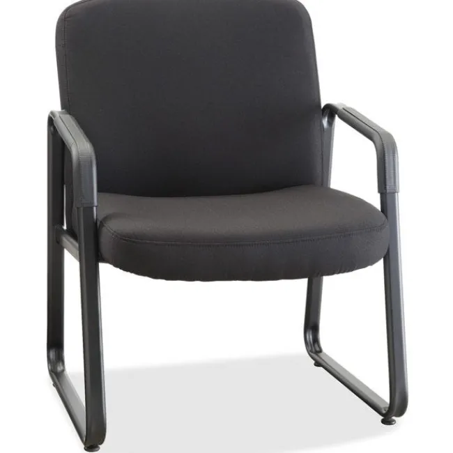 Lorell Black Fabric Big & Tall Guest Chair^ Oversized & Bariatric