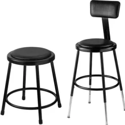 National Public Seating Black Padded Science Lab Stools^ Stools|Stools