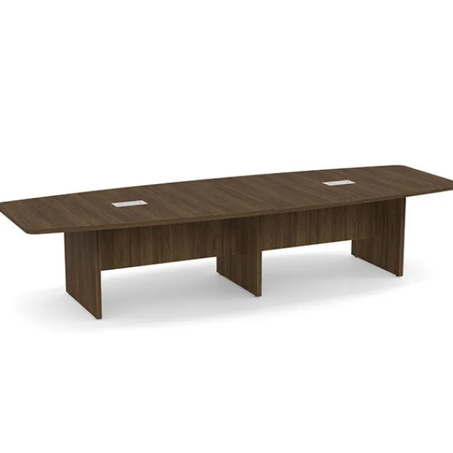OfficeSource Boat Shaped Conference Tables w/ Slab Base^ Conference