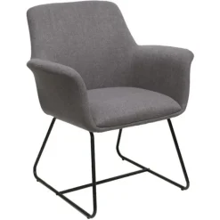 OfficeSource Bolster Collection Mid Back Guest Chair w/ Sled Base^ Reception & Waiting Room