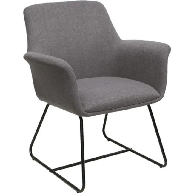 OfficeSource Bolster Collection Mid Back Guest Chair w/ Sled Base^ Reception & Waiting Room