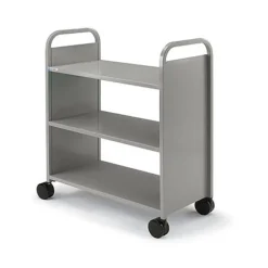 Smith System Booktruck (3 Flat Shelves)^ Book Carts