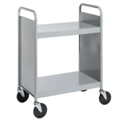 BioFit Book Truck w/ 3 Flat Top Shelves - 38"H^ Book Carts