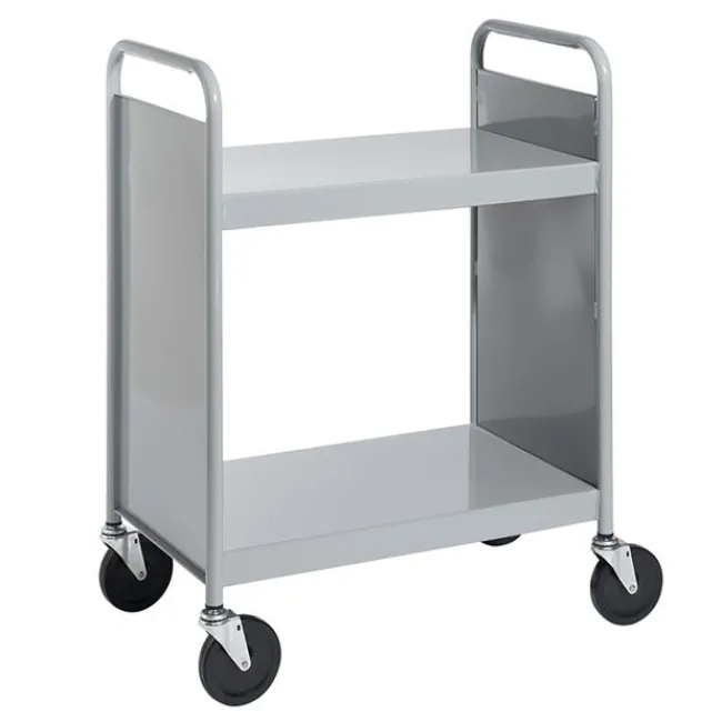 BioFit Book Truck w/ 3 Flat Top Shelves - 38"H^ Book Carts