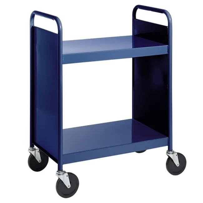 BioFit Book Truck w/ 3 Flat Top Shelves - 38"H^ Book Carts