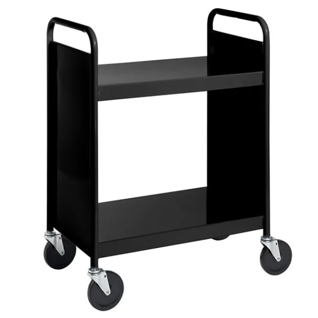 BioFit Book Truck w/ 3 Flat Top Shelves - 38"H^ Book Carts