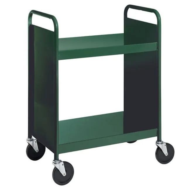 BioFit Book Truck w/ 3 Flat Top Shelves - 38"H^ Book Carts